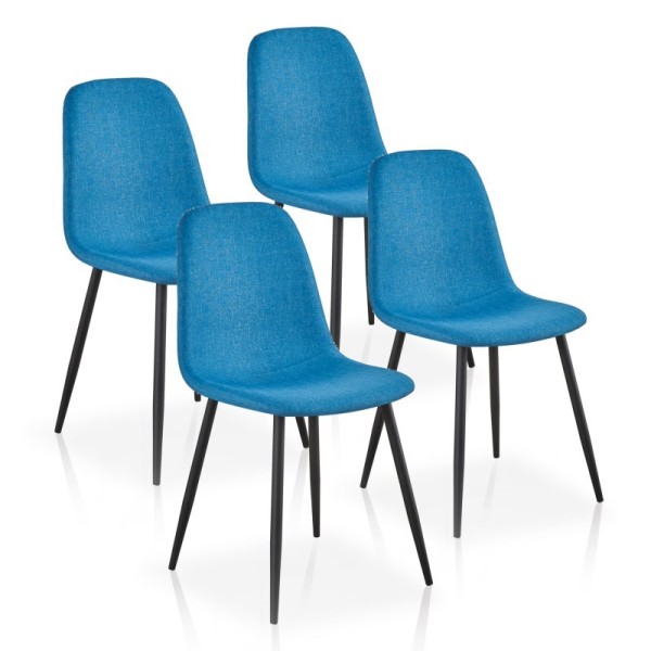 Pack 4 sillas Margot azul mediterraneo