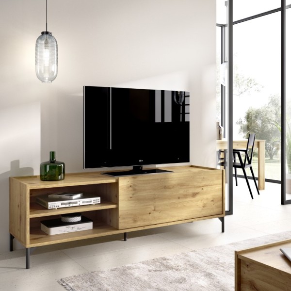 Mueble de TV Ness roble nordic 47x155x43 cm