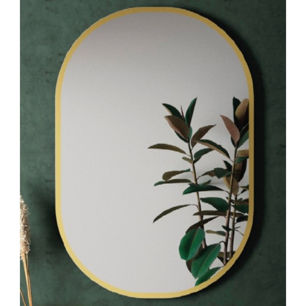 Espejo de pared Soul ovalado oro 55x75 cm reversible