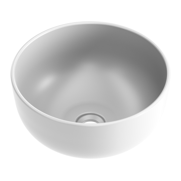 Lavabo de sobreponer Stark microcemento 37x37x17 cm blanco mate 37170STRBM