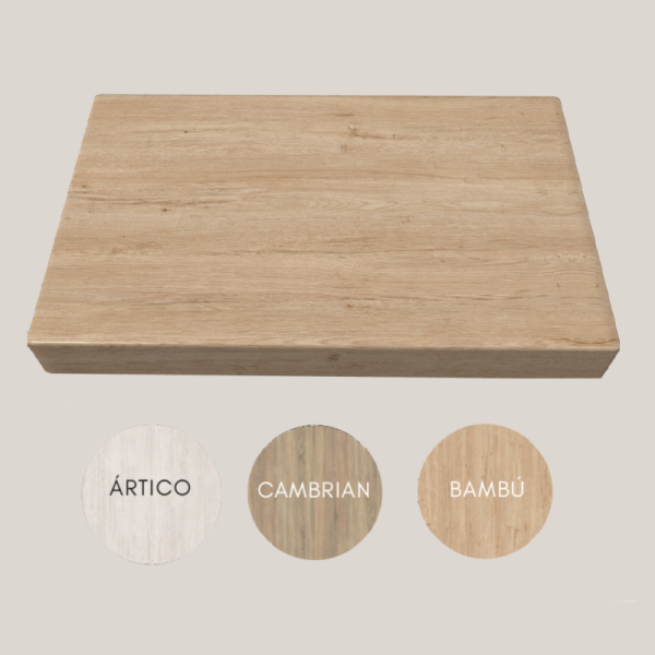 Encimera para lavabo de baño Hermes 60/80/100/120x45x12 cm ártico